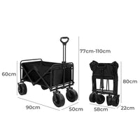 Lambu Garden Camping Trolley Outdoor Black