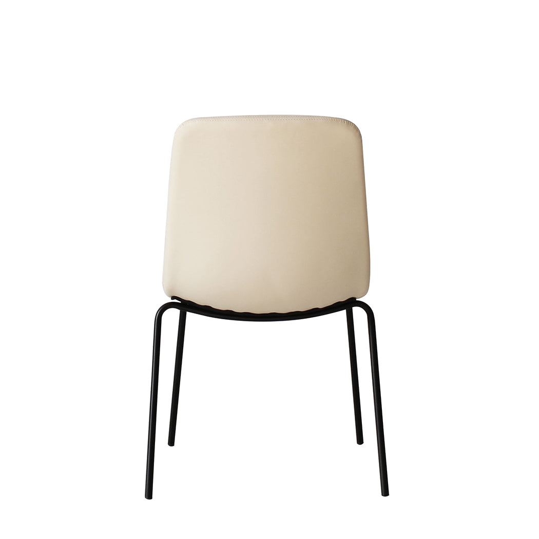 Levede Stackable Dining Chairs Kitchen Beige