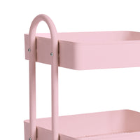 Levede 3 Tiers Kitchen Trolley Cart Pink