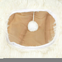 Pawz Cat Tunnel Foldable Fluffy Plush Play Tube Beige-1942353692070121475