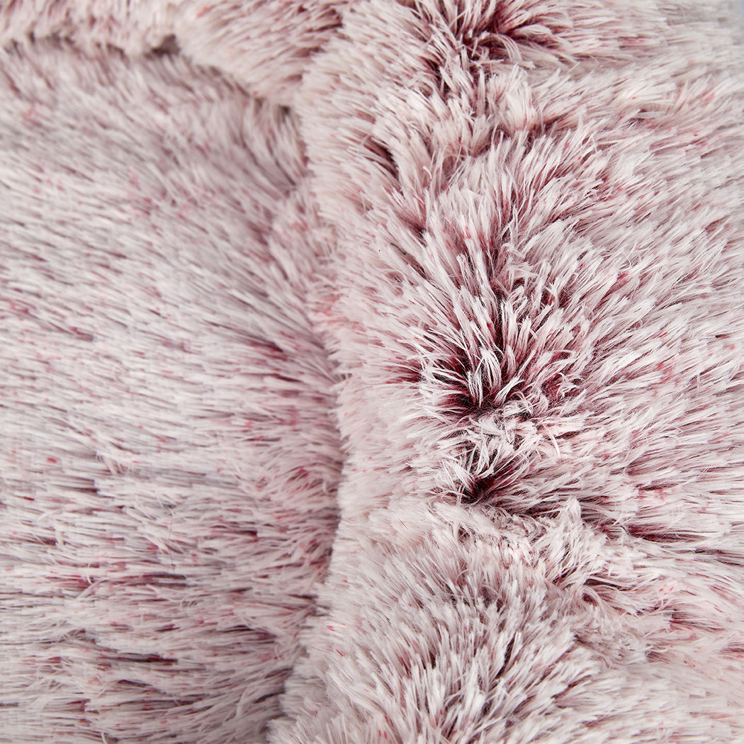 PaWz Pet Bed Cat Dog Donut Nest Calming L Pink Large-1942353069597659139