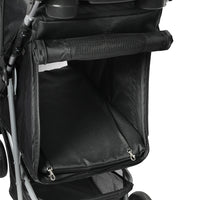 PaWz 4 Wheels Pet Stroller Dog Cat Cage Black-1942352820325978115