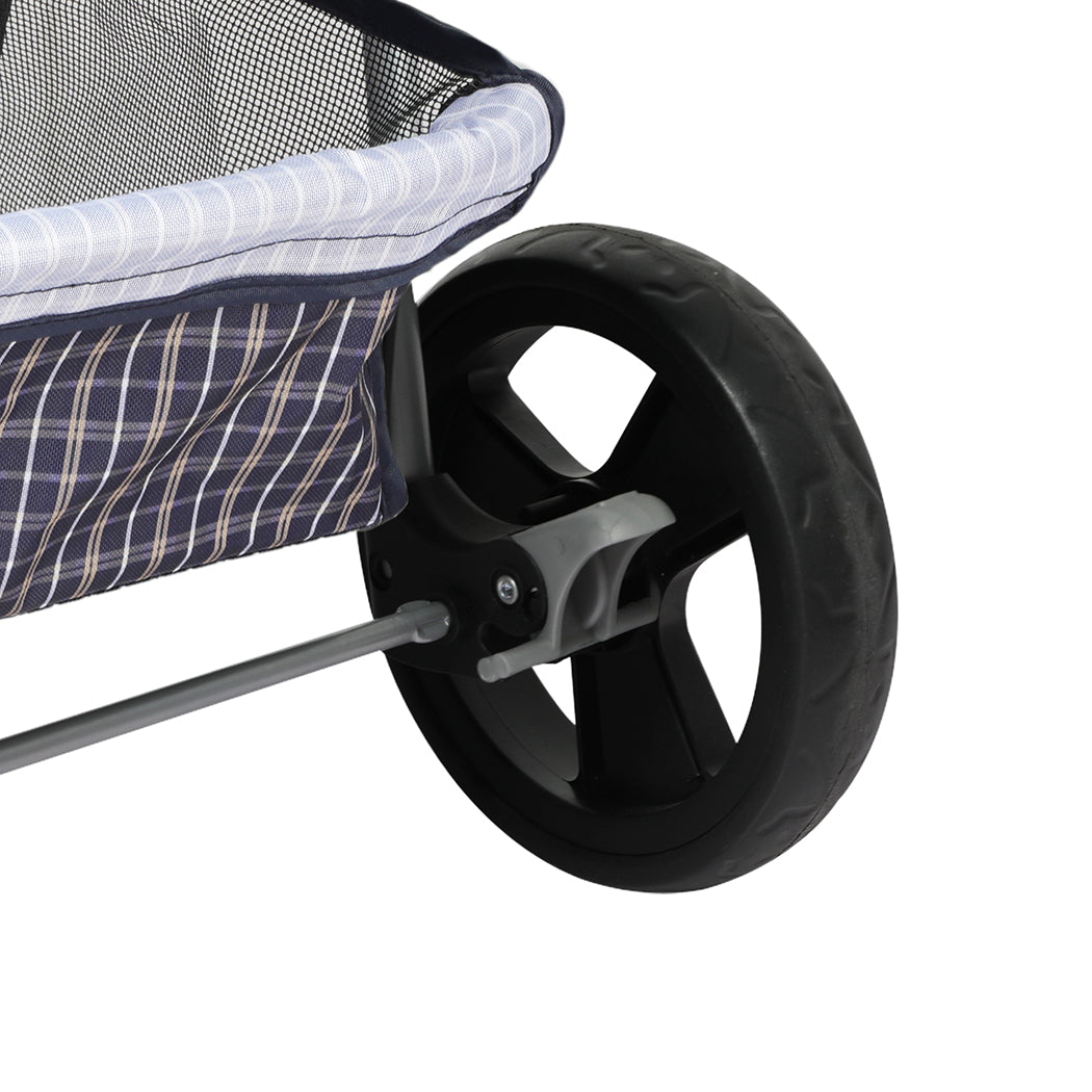 PaWz Large Pet Stroller Dog Cat Carrier Plaid-1942352820149817347