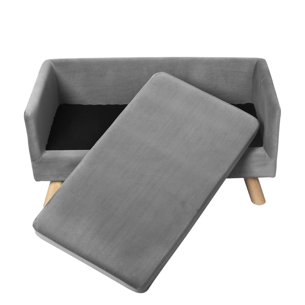 PaWz Pet Sofa Bed Dog Warm Soft Lounge Grey-1942352745503789059