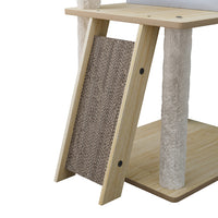Pawz Cat Tree Tower Scratcher Wood Condo House 120cm-1942353719345680388