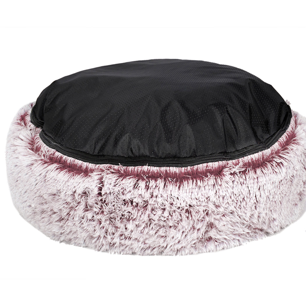 PaWz Pet Bed Cat Dog Donut Nest Calming M Pink Medium-1942353071115997188