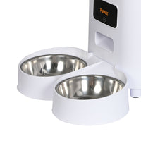 PaWz 5L Automatic Pet Feeder 2 Bowl White-1942352770094993412