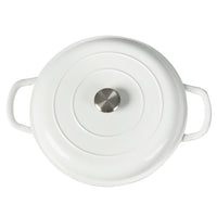 TOQUE 3.5L Enamel Dutch Oven Pan in White Colour