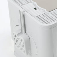 PaWz Foldable Cat Litter Box Tray Enclosed Grey-1942352746757885957