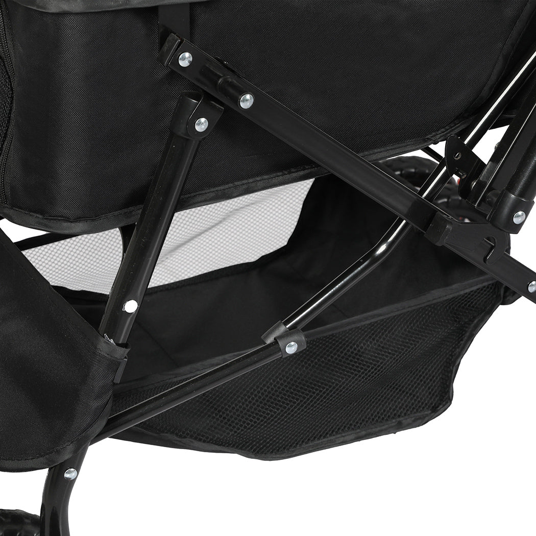 PaWz Pet Stroller Dog Cat Carrier Foldable Black-1942352821340999685