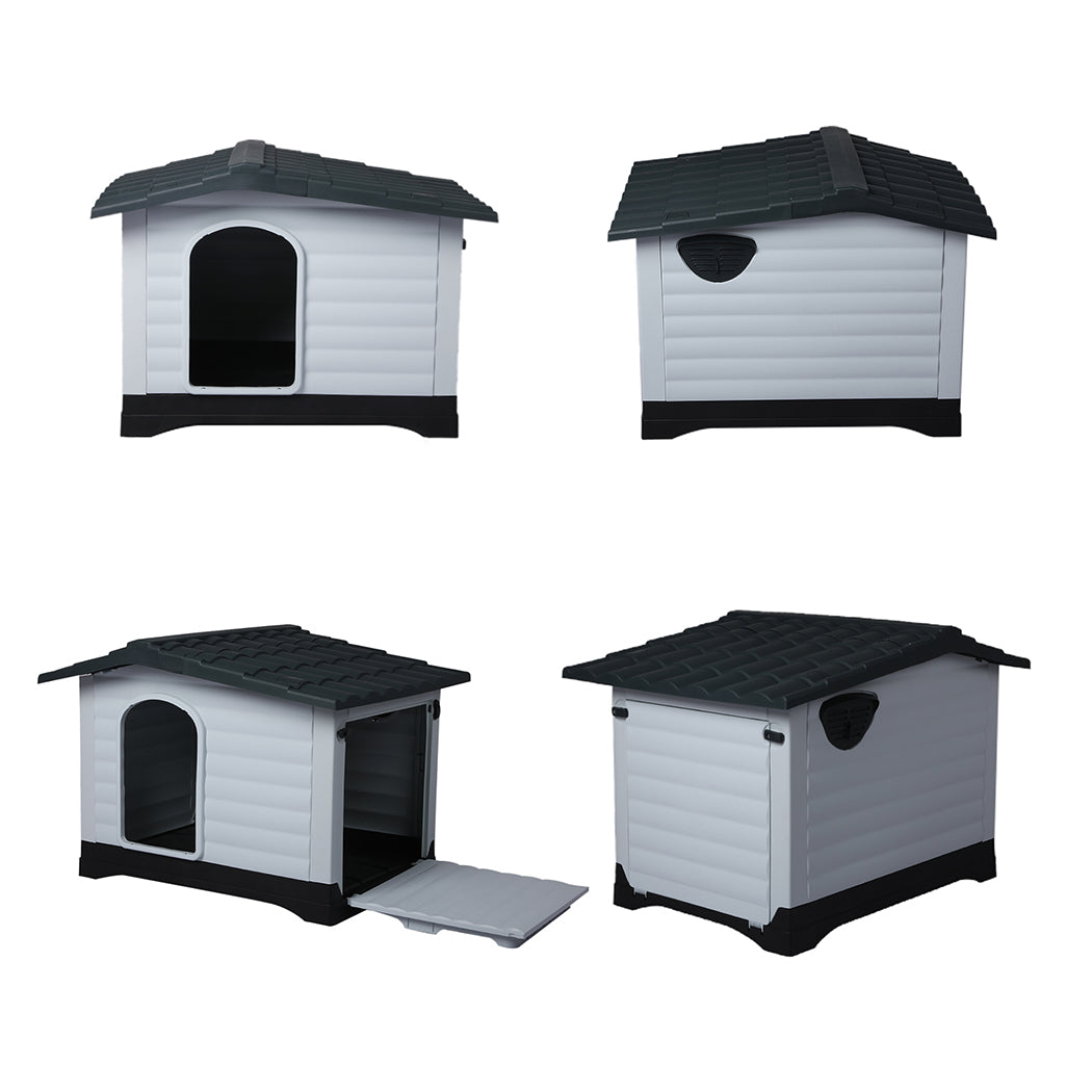 PaWz Dog Kennel Outdoor Indoor Plastic XL Grey-1942353083107512325