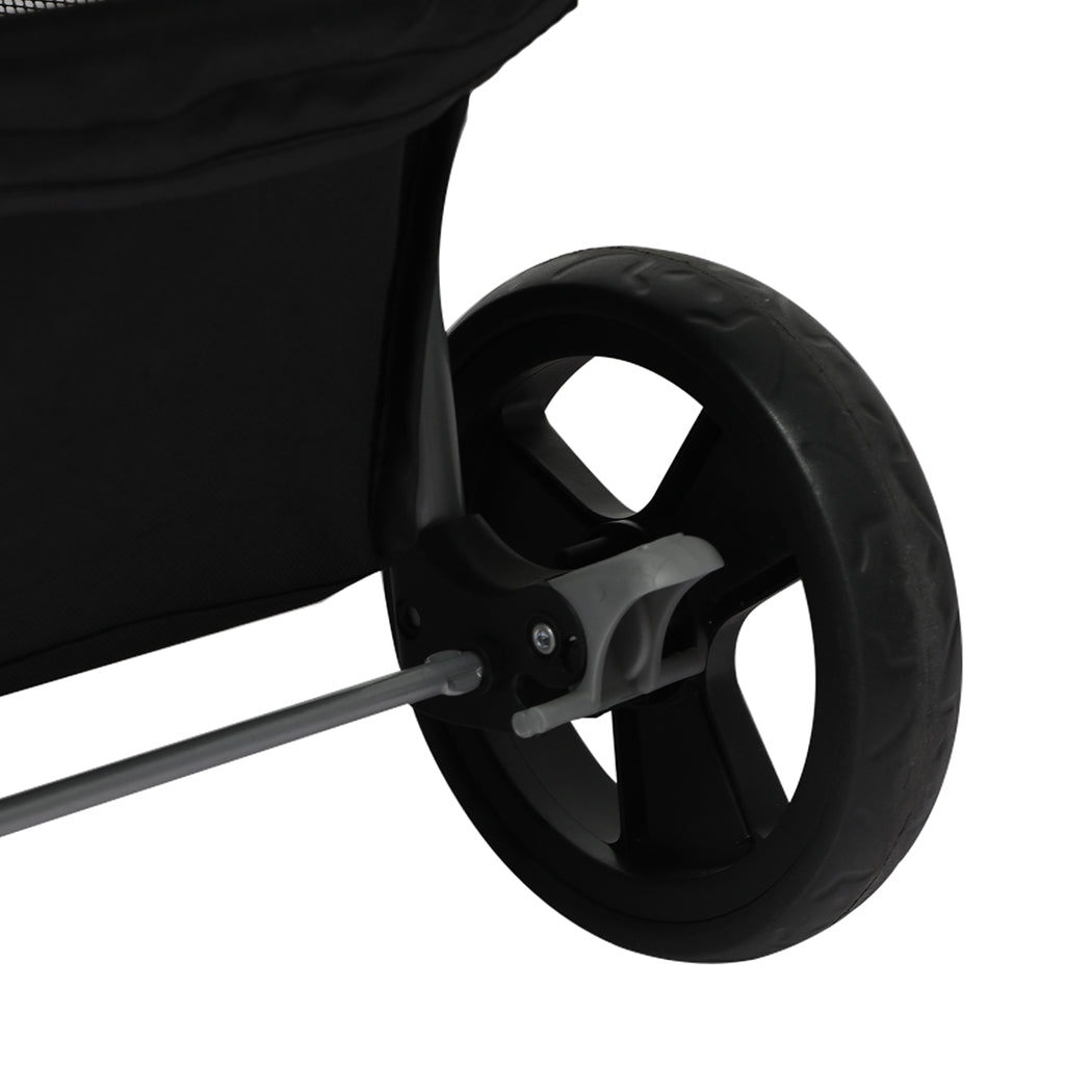 PaWz 4 Wheels Pet Stroller Dog Cat Cage Black-1942352820325978117