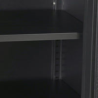 Levede Storage Cabinet Steel Kitchen Black