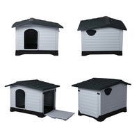 PaWz Dog Kennel Outdoor Indoor Plastic L Grey-1942353082927157253