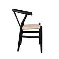 Levede 2x Dining Chairs Wooden Hans Black