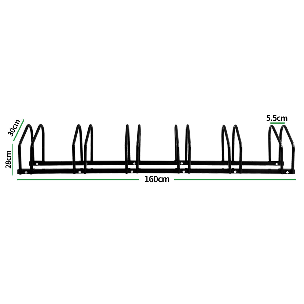 6 Bikes Stand Bicycle Bike Rack Floor