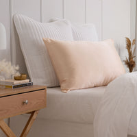 Pure Silk Pillow Case by Royal Comfort (Single Pack) - Champagne Pink