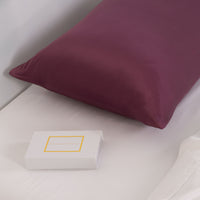 Pure Silk Pillow Case by Royal Comfort (Single Pack) - Malaga Wine