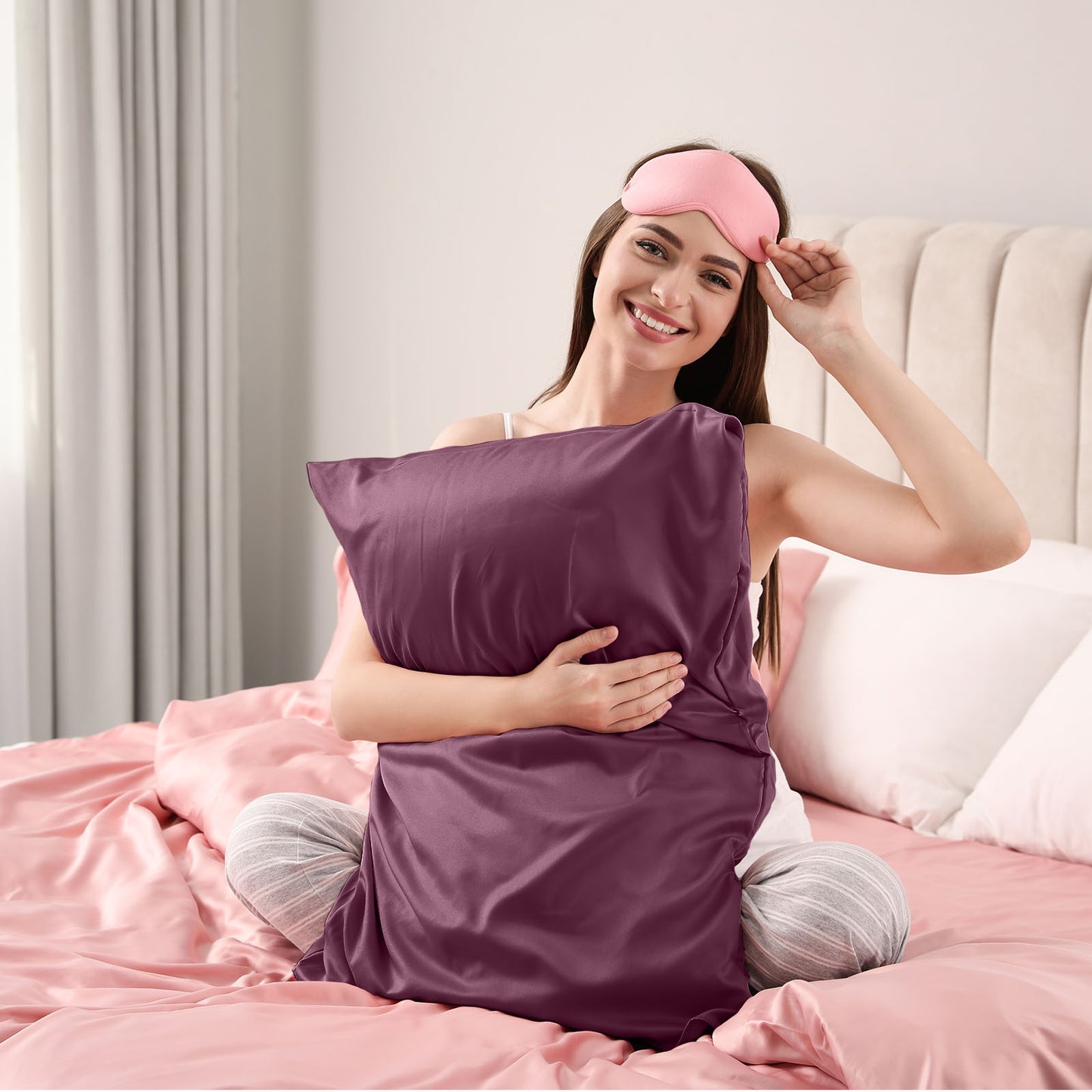 Pure Silk Pillow Case by Royal Comfort (Single Pack) - Malaga Wine