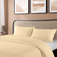 Royal Comfort Blended Bamboo Quilt Cover Sets - Oatmeal - King