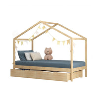 Levede Bed Frame Wooden Single Timber Natural