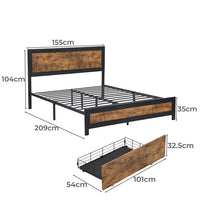 Levede Metal Bed Frame Queen Mattress