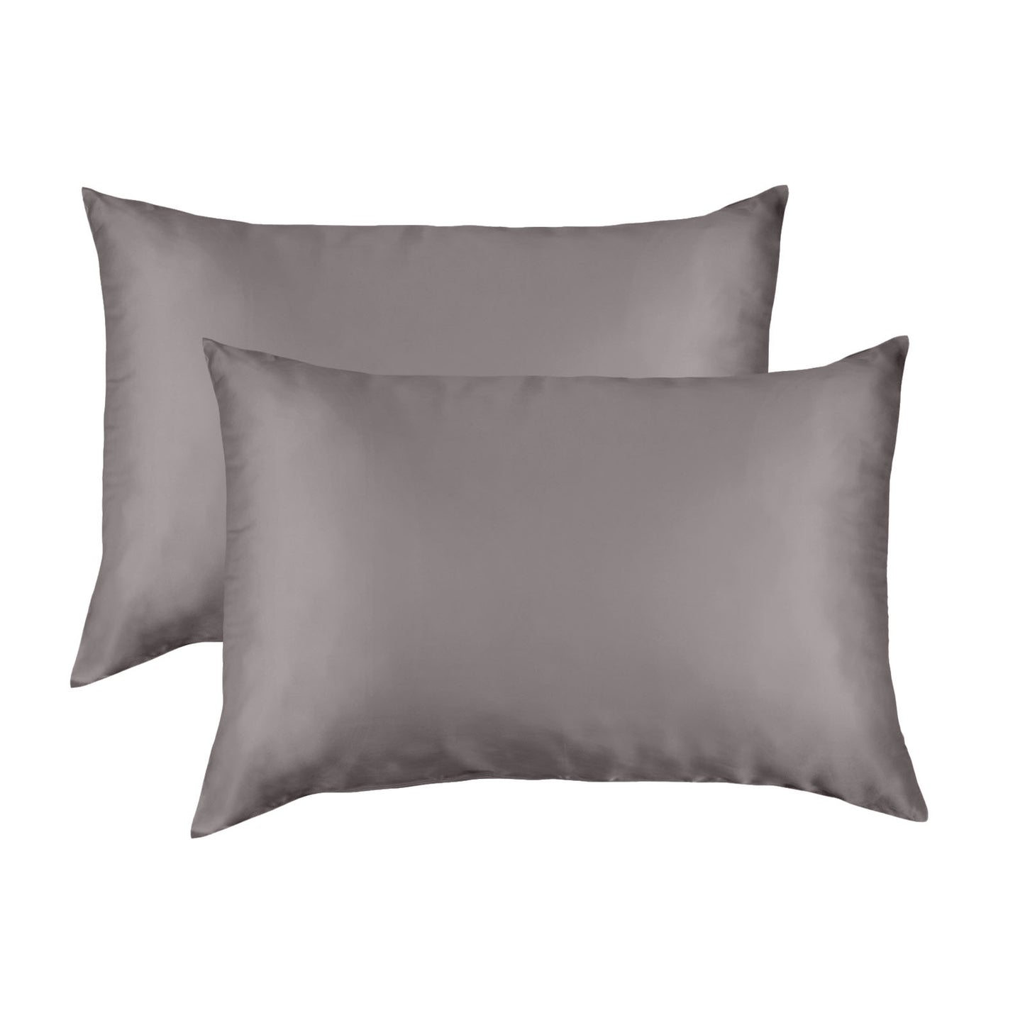 MULBERRY SILK PILLOW CASE TWIN PACK - SIZE: 51X76CM - CHARCOAL