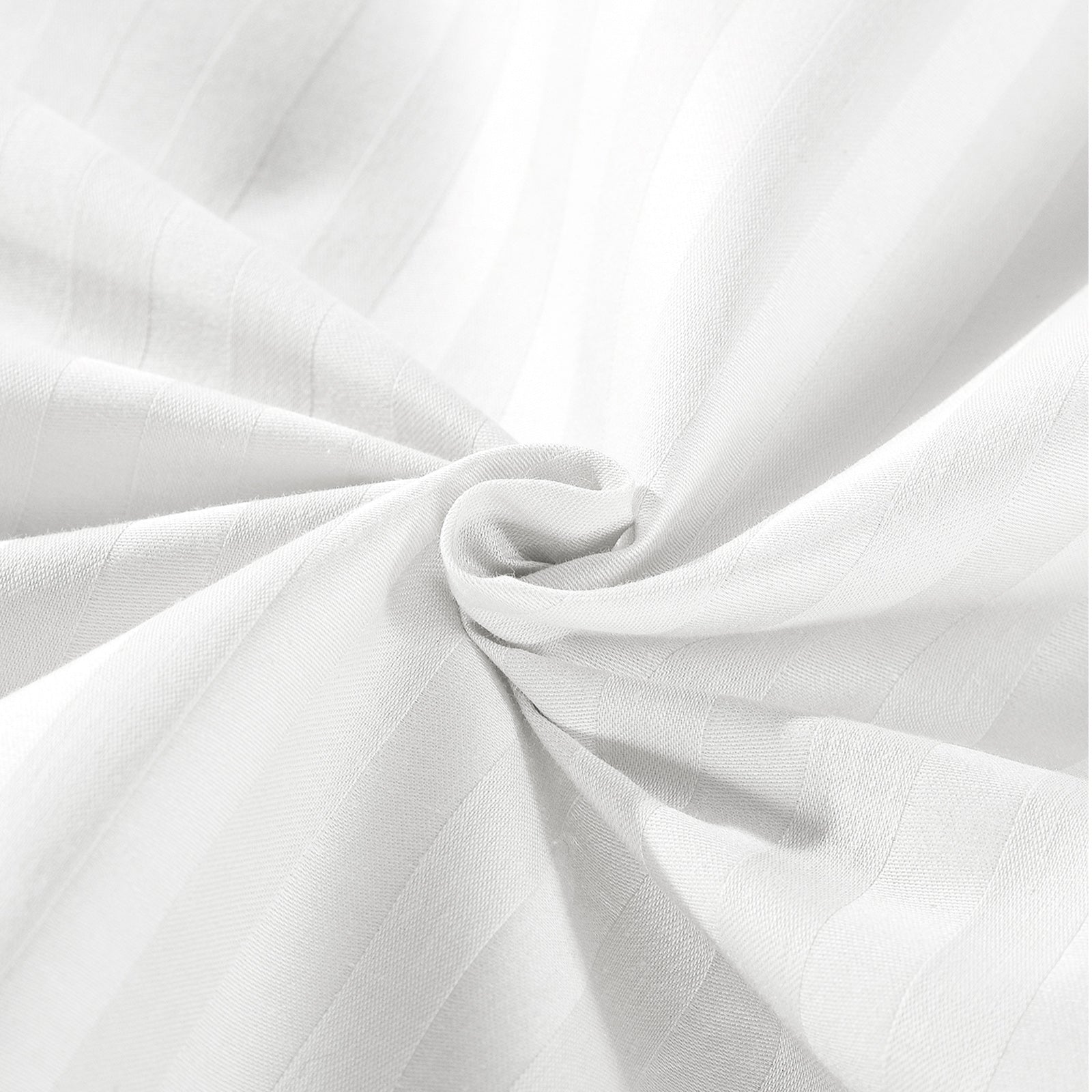 KENSINGTON 1200TC COTTON SHEET SET IN STRIPE-KING - WHITE