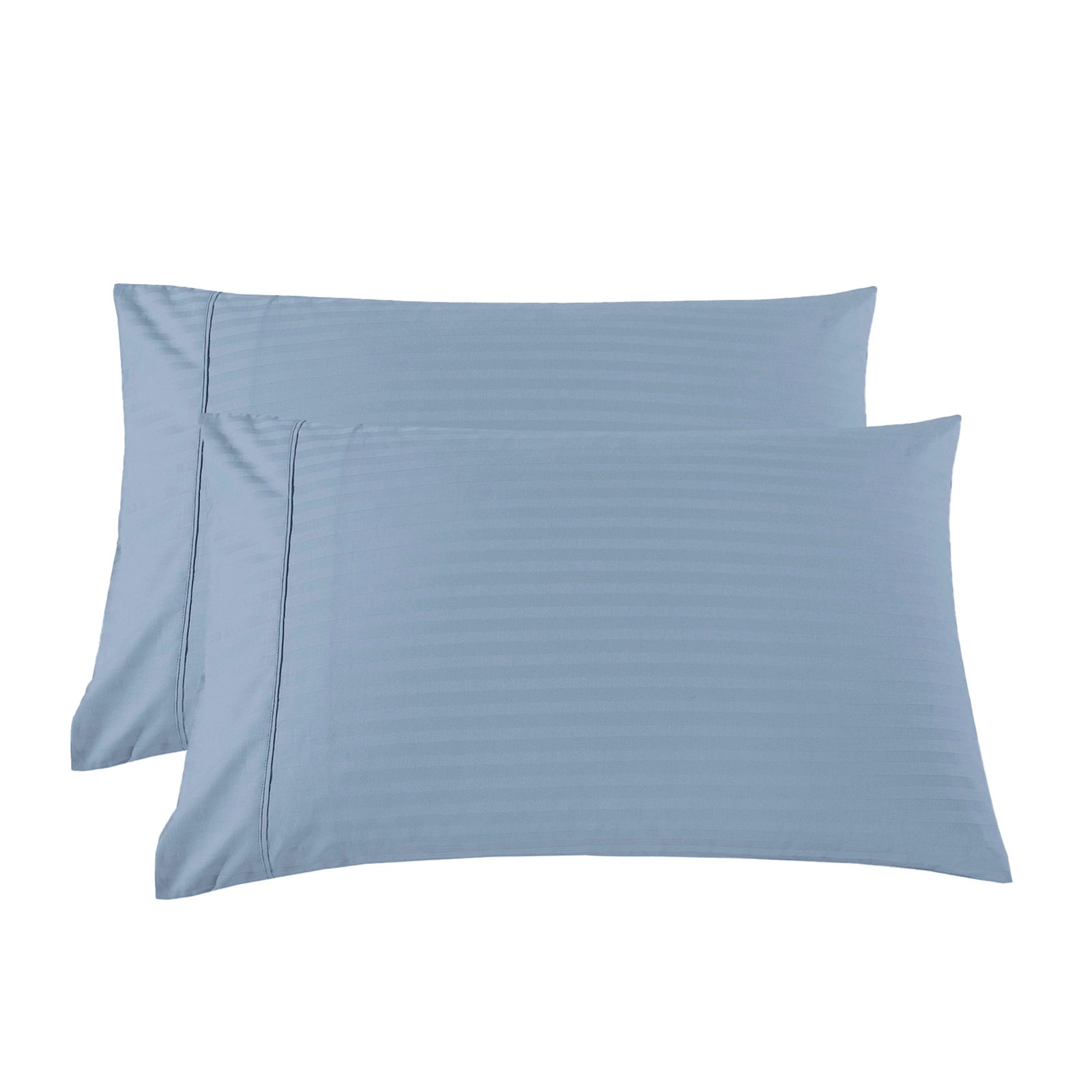 KENSINGTON 1200TC COTTON SHEET SET IN STRIPE-KING - CHAMBRAY (BLUE)