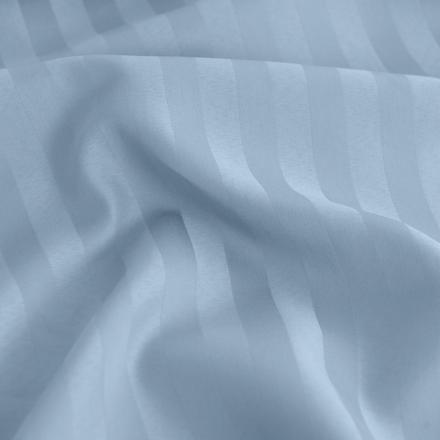 KENSINGTON 1200TC COTTON SHEET SET IN STRIPE-KING - CHAMBRAY (BLUE)