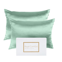 MULBERRY SILK PILLOW CASE TWIN PACK - SIZE: 51X76CM - MINT