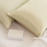 MULBERRY SILK PILLOW CASE TWIN PACK - SIZE: 51X76CM - CHAMPAGNE