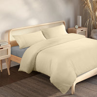 Royal Comfort Blended Bamboo Quilt Cover Sets -Dark Ivory-Double