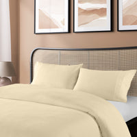 Royal Comfort Blended Bamboo Quilt Cover Sets -Dark Ivory-Queen