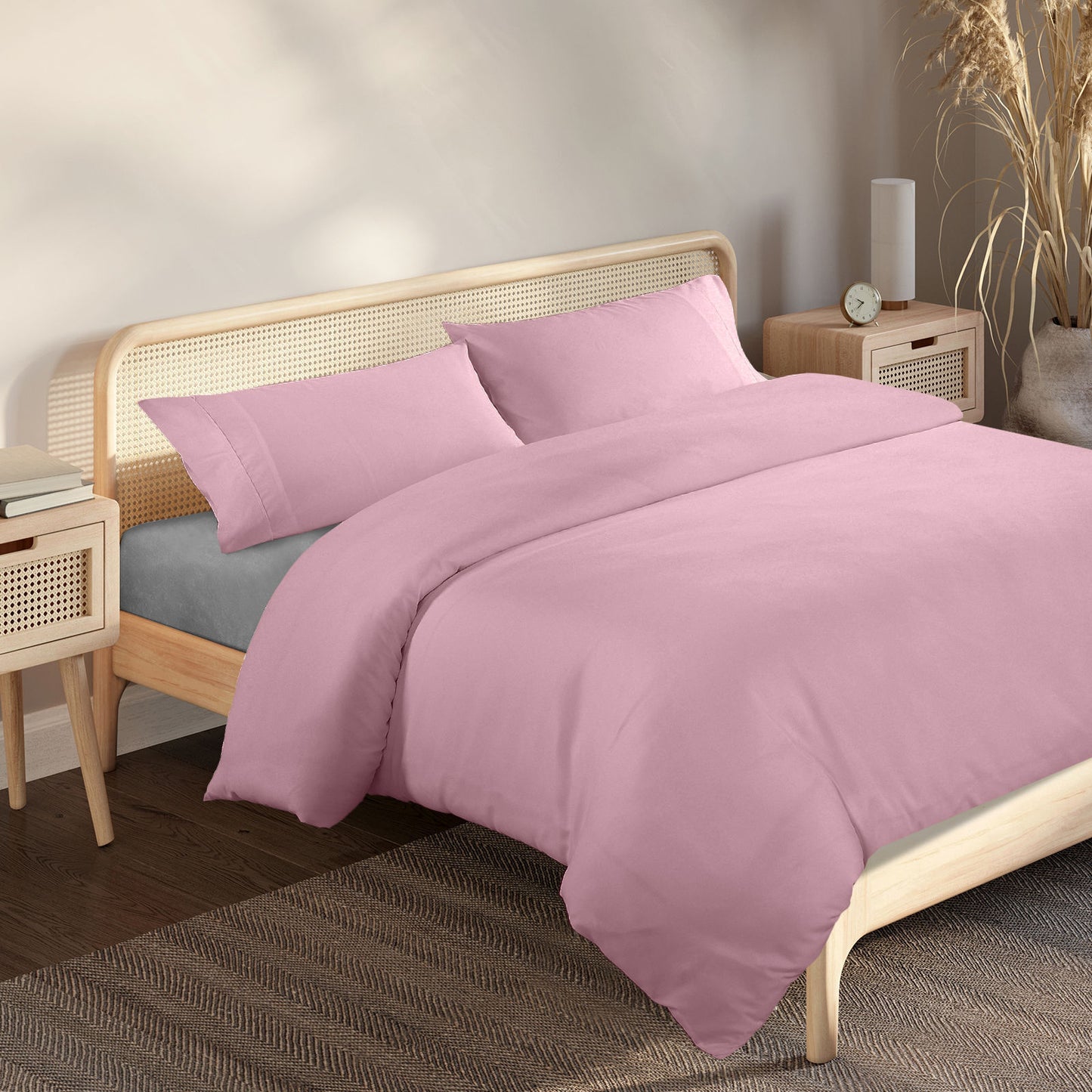 Royal Comfort Blended Bamboo Quilt Cover Sets -Blush-King