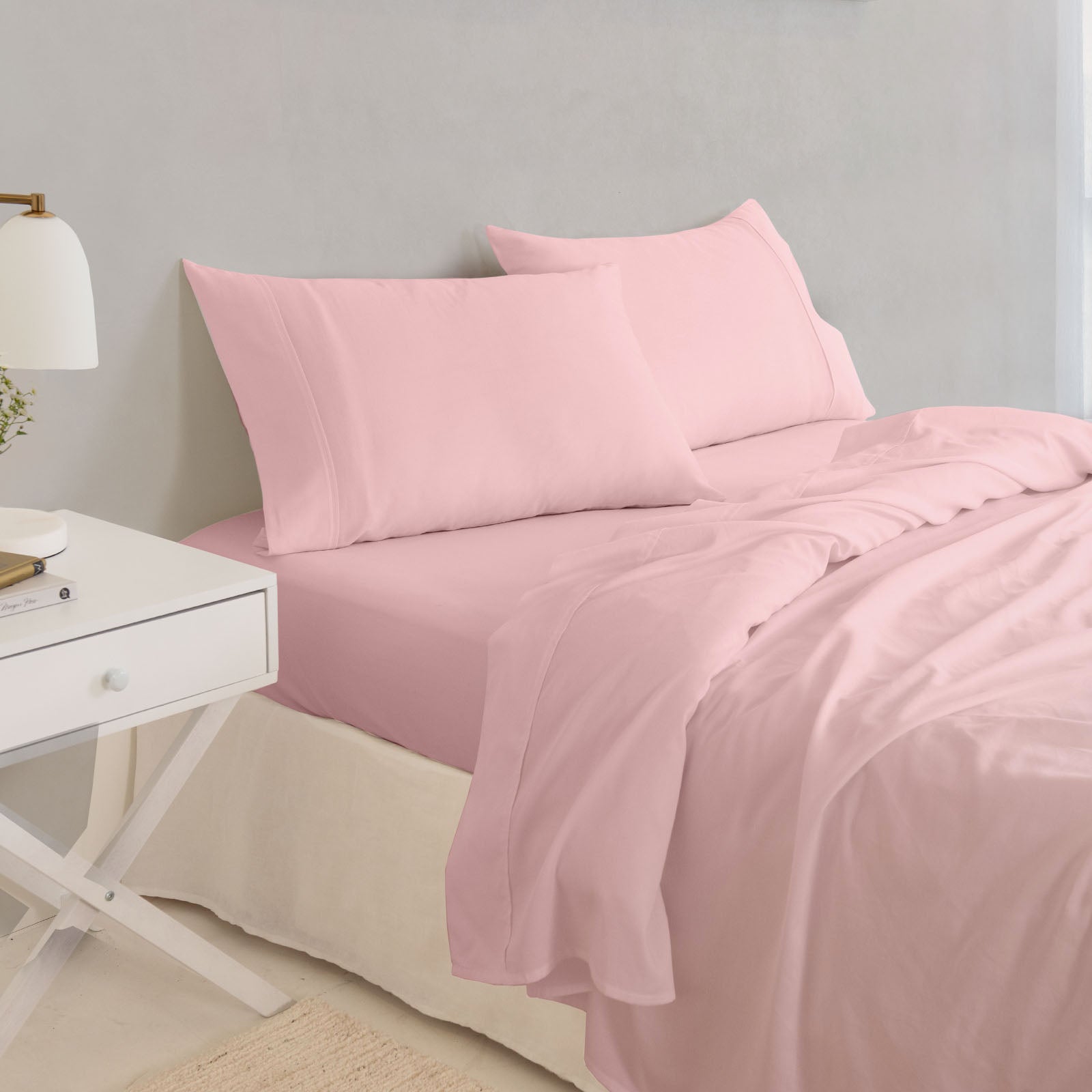 Royal Comfort - Balmain 1000TC Bamboo cotton Sheet Sets (King) - Blush