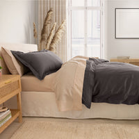 Royal Comfort - Balmain 1000TC Bamboo cotton Quilt Cover Sets (King) - Pewter