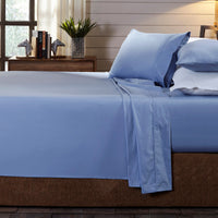 Royal Comfort - 250TC 100% Organic Cotton 4 Piece Sheet Set - Double - Indigo