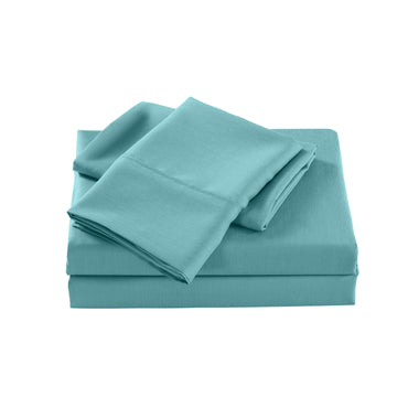 Royal Comfort Bamboo Cooling 2000TC Sheet Set - Double-Aqua