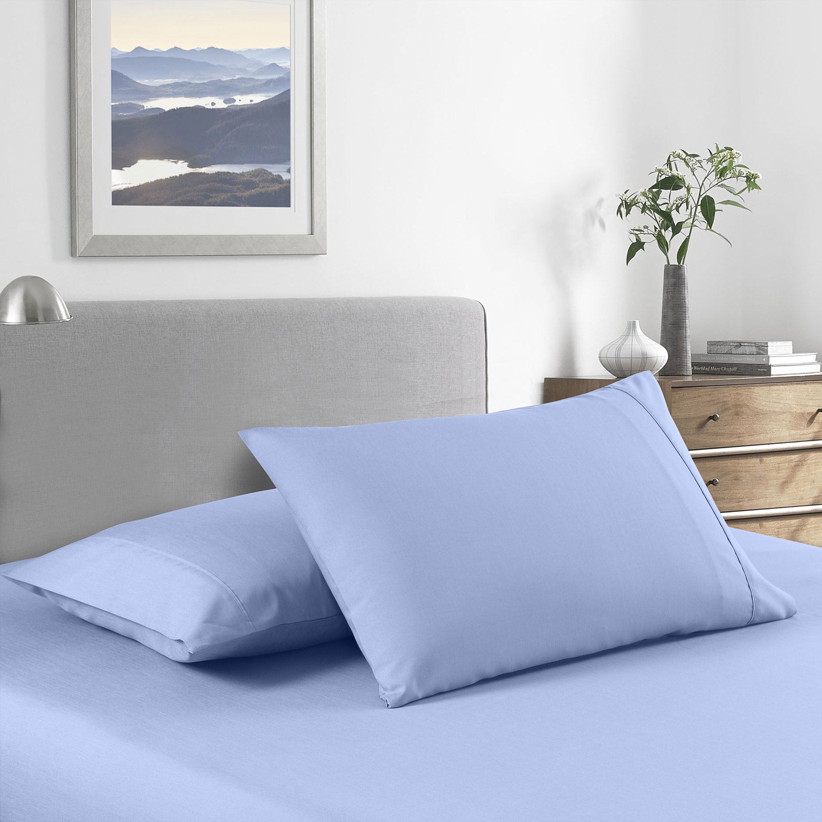 Royal Comfort Bamboo Cooling 2000TC Sheet Set - King-Light Blue