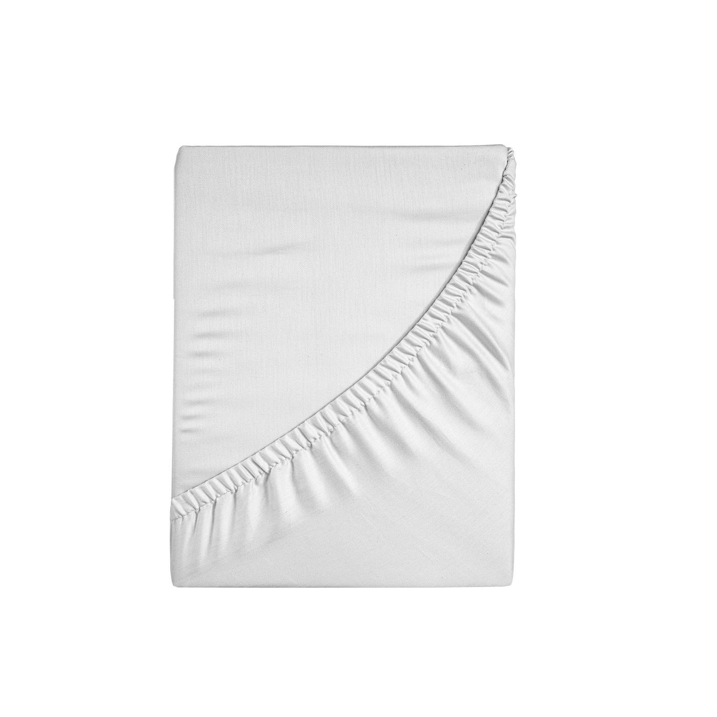 Royal Comfort 1500 TC Cotton Rich Fitted sheet 3 PC Set Double-White