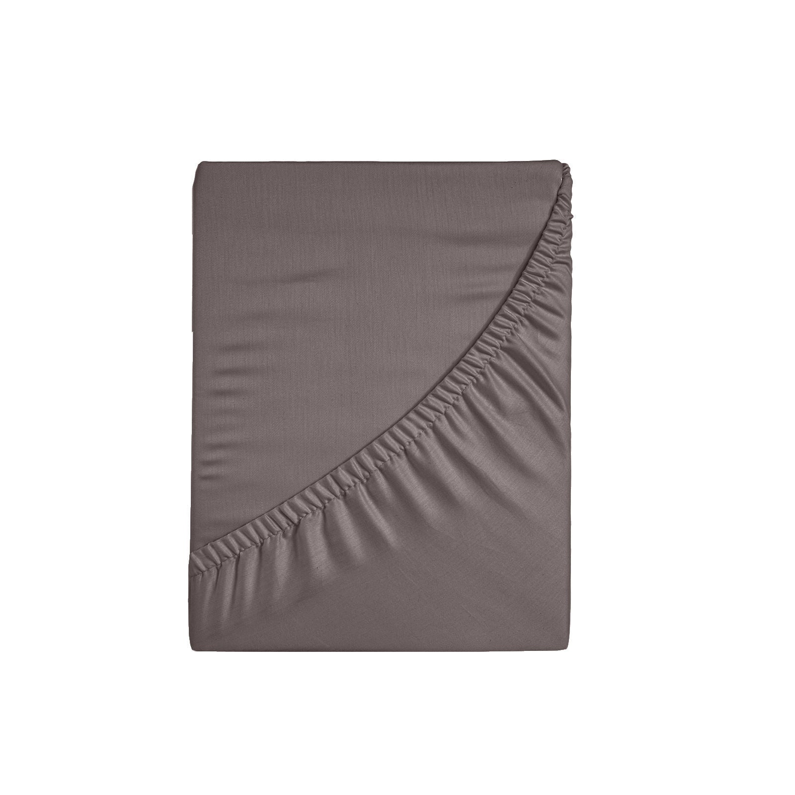 Royal Comfort 1500TC Cotton Rich Fitted sheet 3 PC Set Double-Dusk Grey