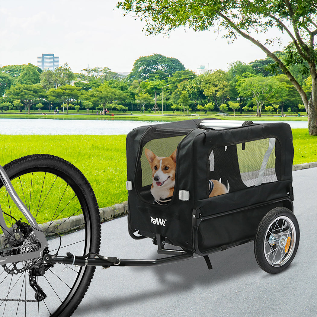 PaWz Pet Stroller Bike Trailer 2-IN-1 Sunroof