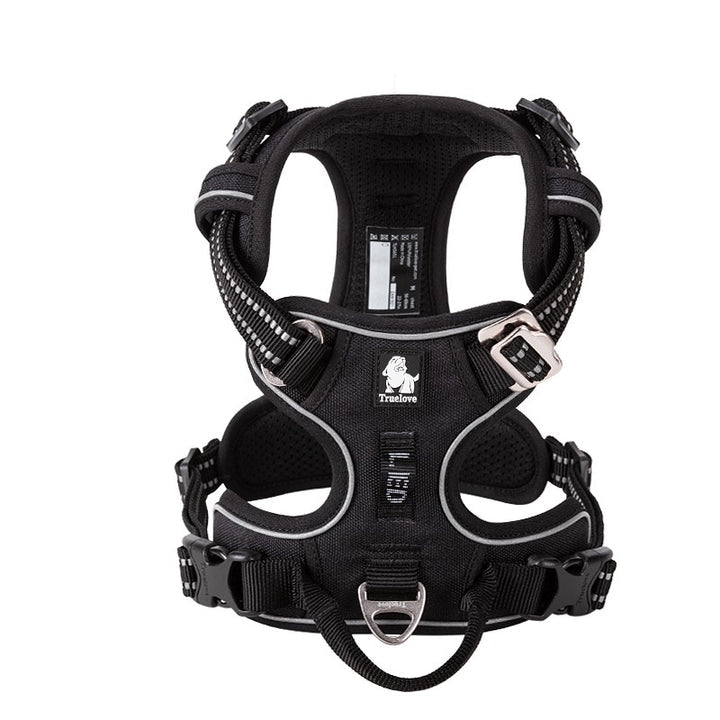 True Love No Pull Explosion Proof Dog Harness - Black` L