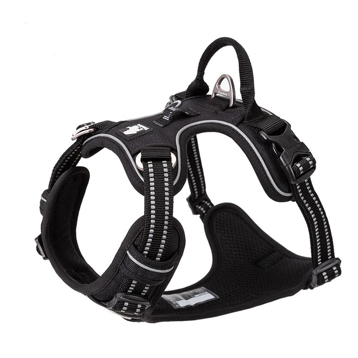 True Love No Pull Explosion Proof Dog Harness - Black` XS