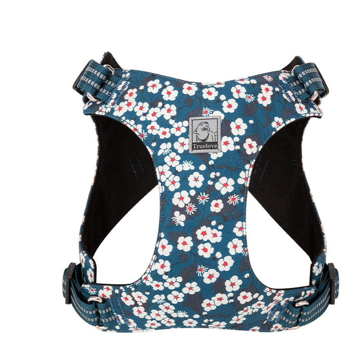 True Love Floral Doggy Harness - Blue` M