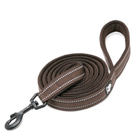 True Love Reflective Pet Leash 2m - Brown` XS