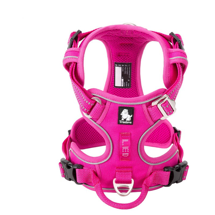 True Love No Pull Explosion Proof Dog Harness - Pink` L