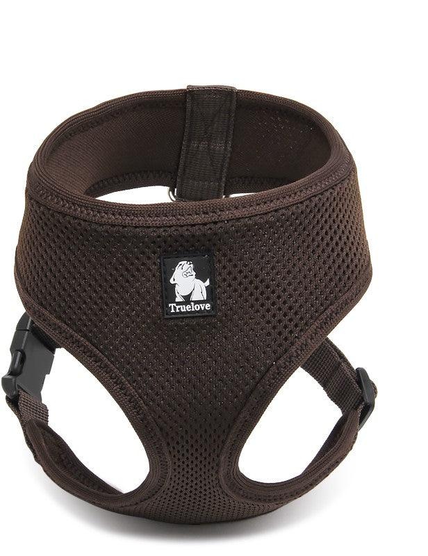 Dog Harness with Steel D Ring - Brown` S