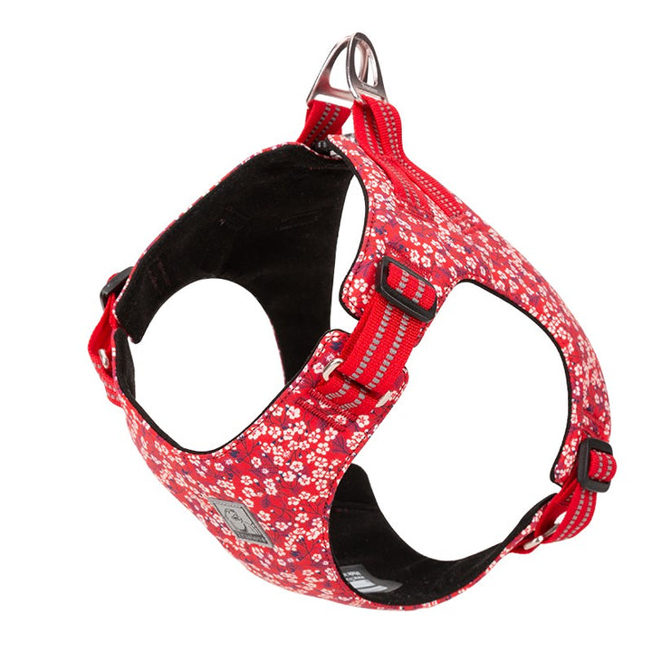 True Love Floral Doggy Harness - Red` XS